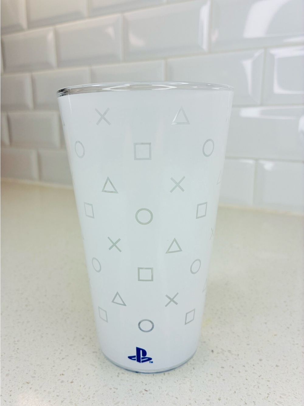 Paladone Playstation Drinking Glass Cup Official Licensed Product 400ml white